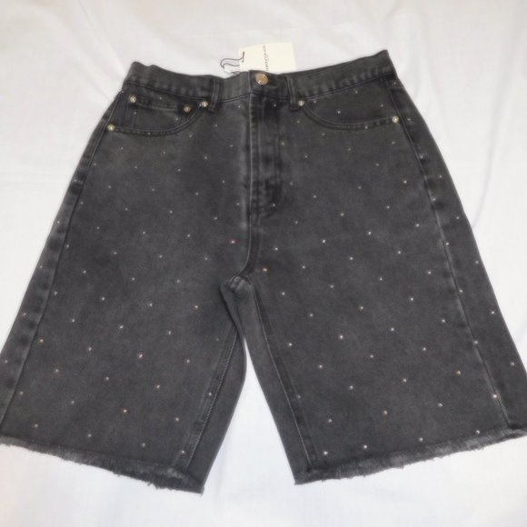 Generation Love Pants - New Generation Love WOMEN Shorts Jeans Denim S SMALL Washed Black Freya Crystal